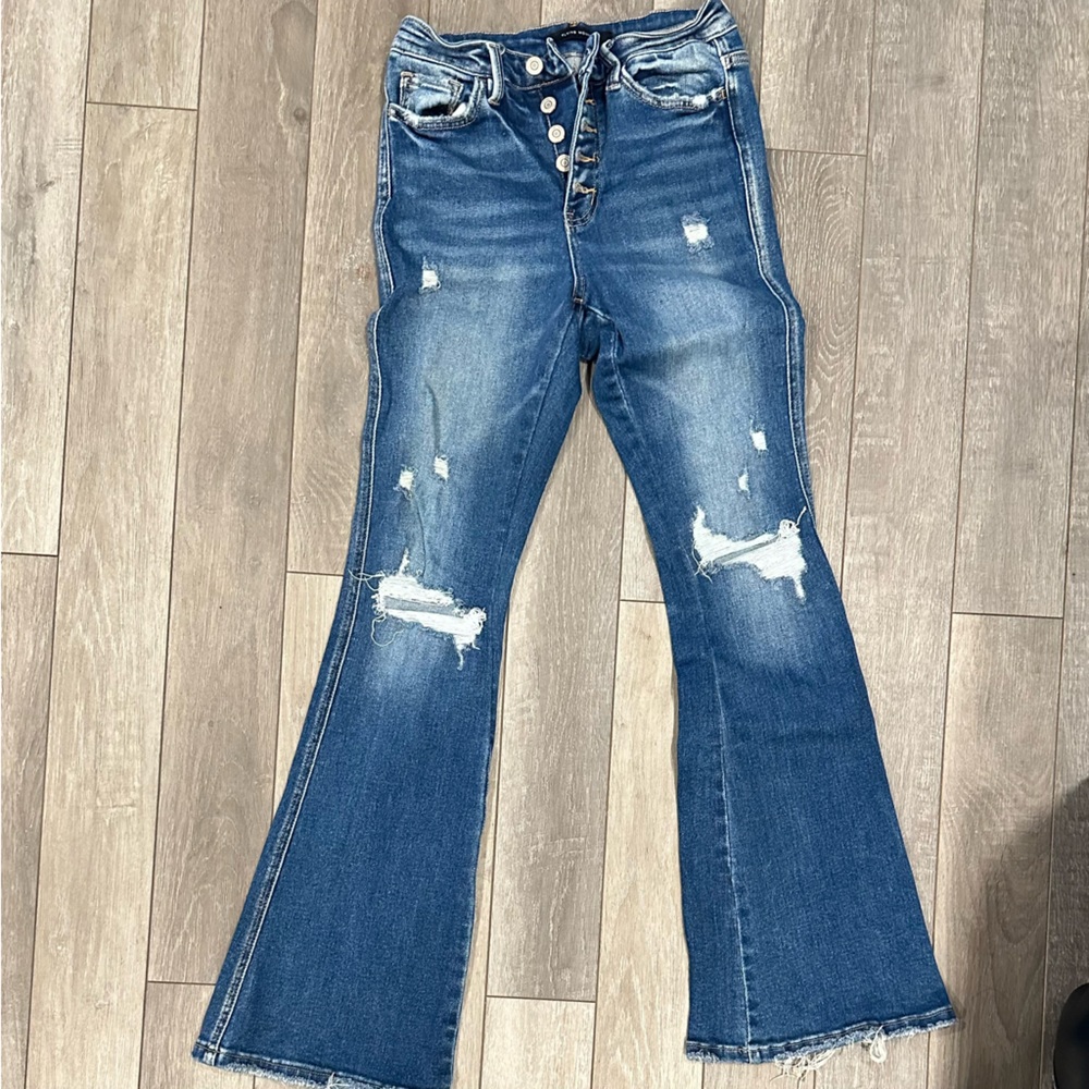 Flying monkey flare jeans